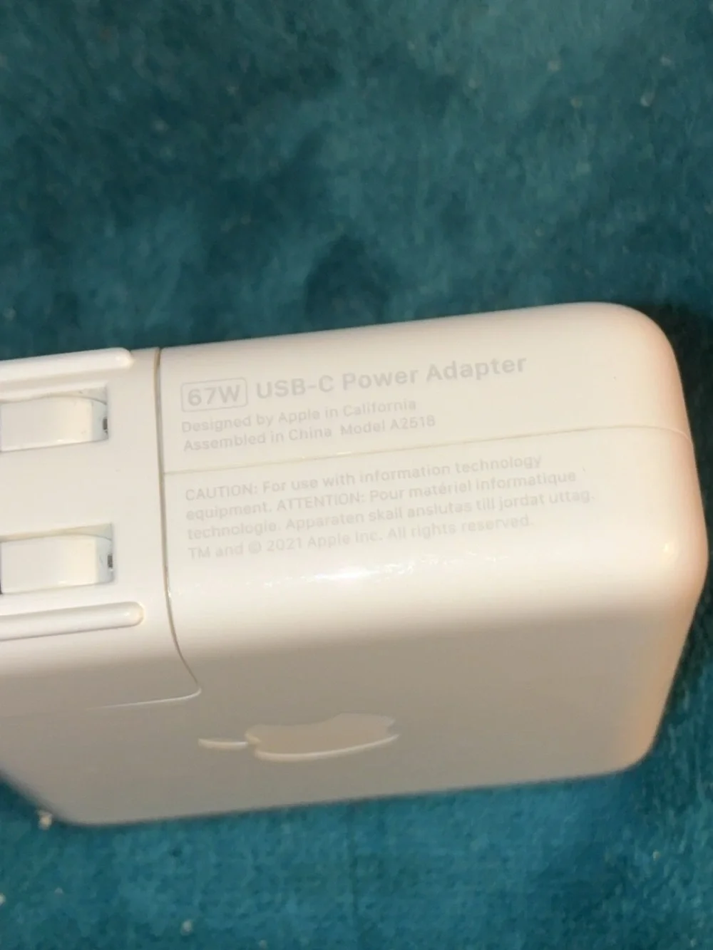 Apple 67W USB-C Power Adapter for MacBook Series - White